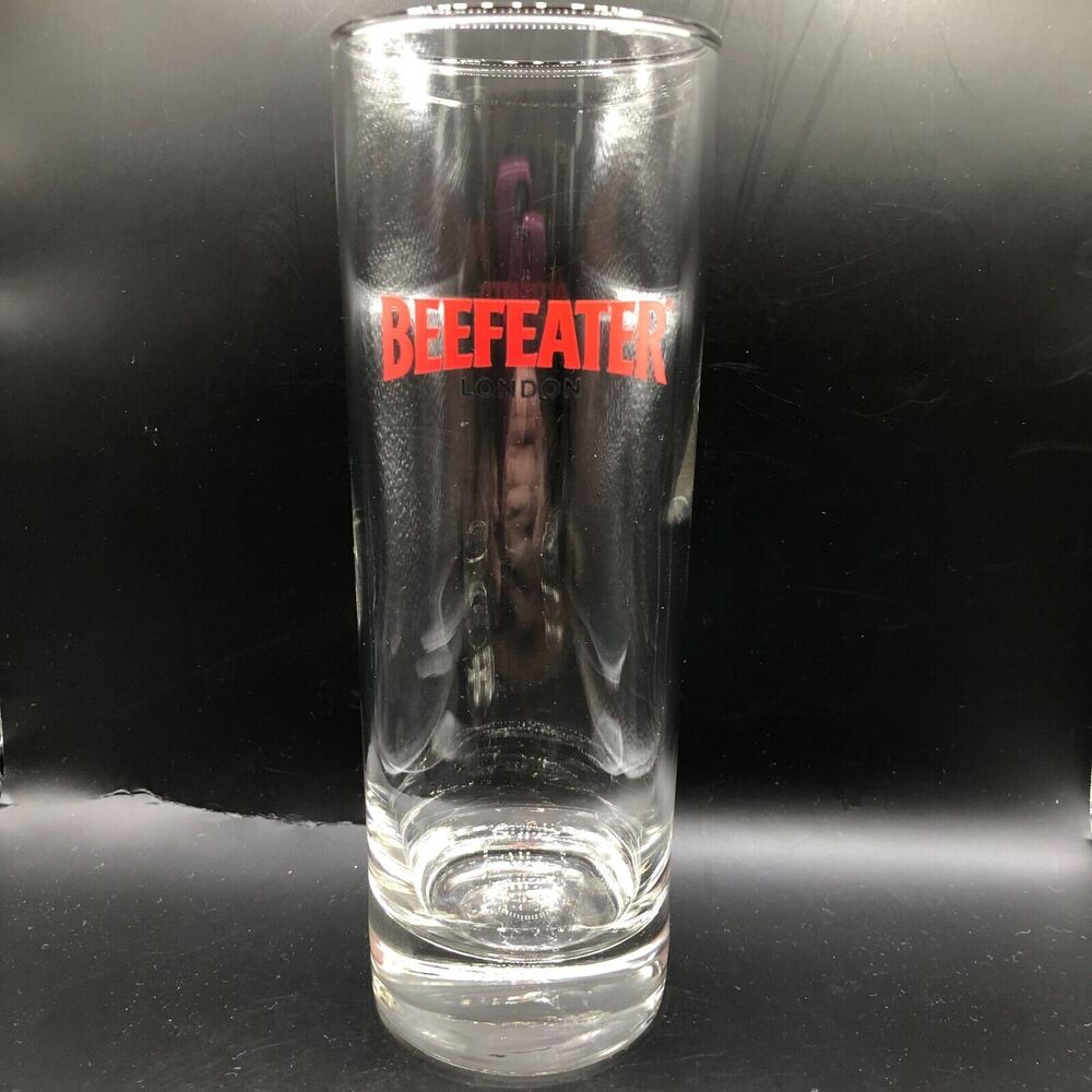Beefeater London Gin Tall Collins Glasses Set of 2 Logo Barware